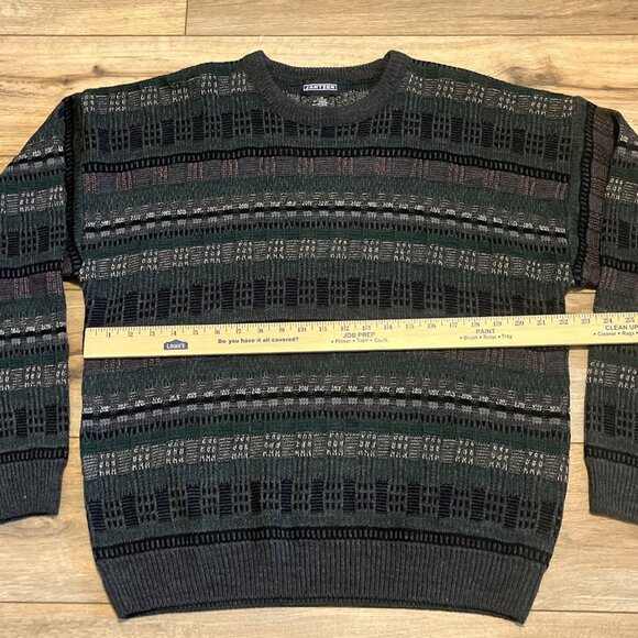 Men's VTG Jantzen Geometric Knit Sweater SZ LARGE Multicolor Grandpa Retro - Picture 5 of 12